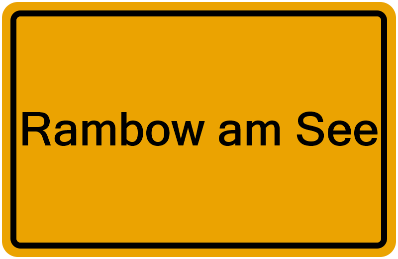 Handelsregisterauszug Rambow am See